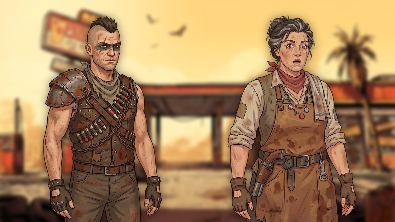 Media 1 for listing 30 Post-Apocalyptic Characters with 6 Expressions - Visual Novel Sprites