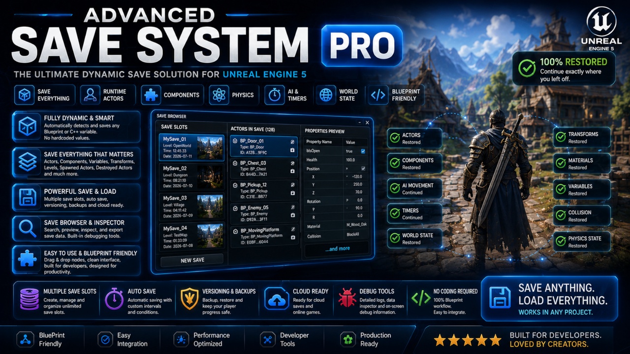 Media 1 for listing Advanced Save System Pro (V1.0.2)