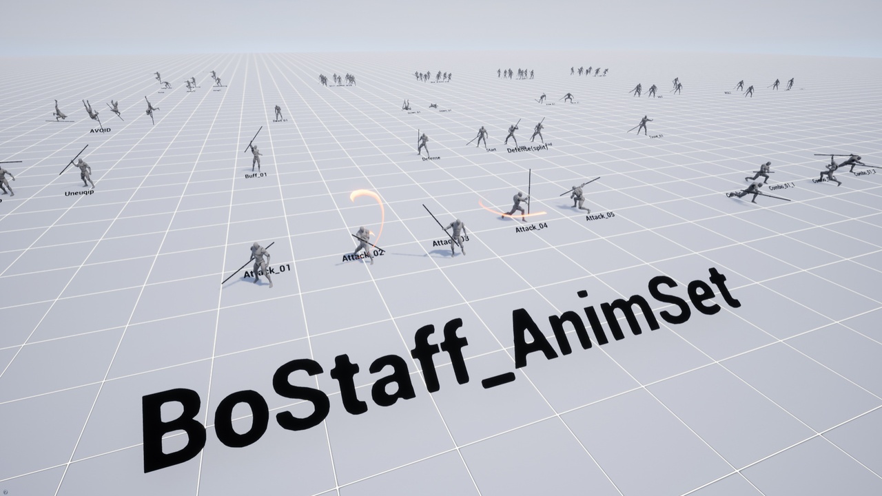 图片[4]-长棍战斗角色动画- BoStaff AnimSet-Unreal Engine asset-虚幻社区