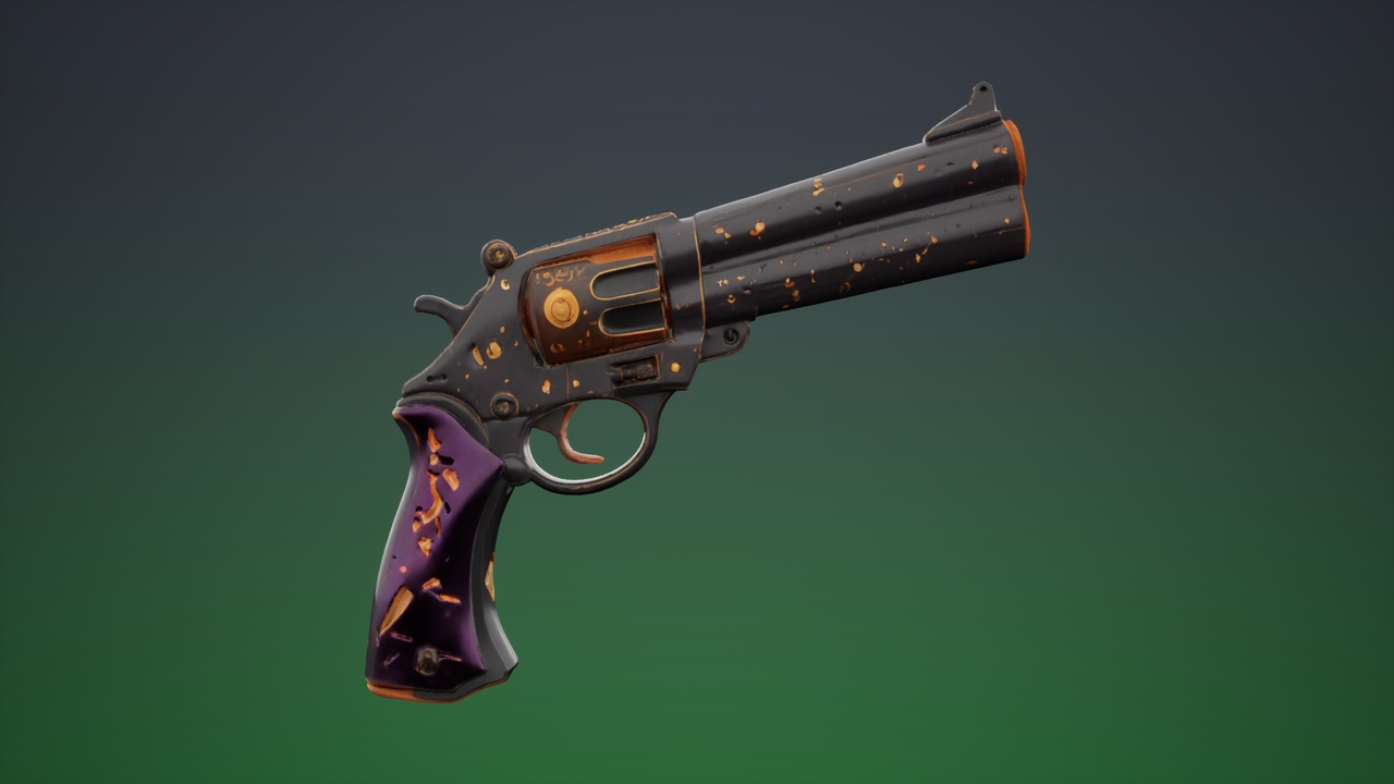 Media 1 for listing Stylized Revolver 01 - Halloween Edition
