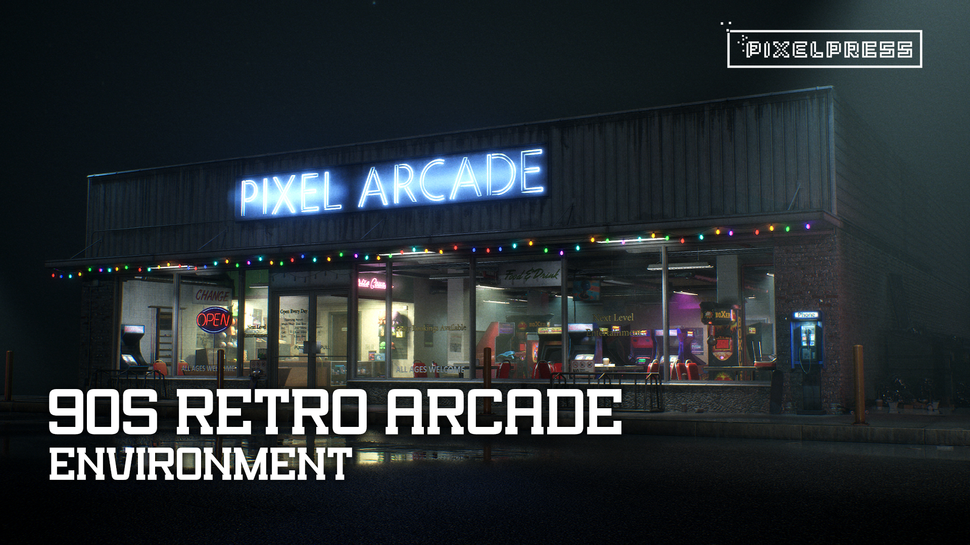 Arcade Machine Invorement Retro Arcade Environment & Props | Fab