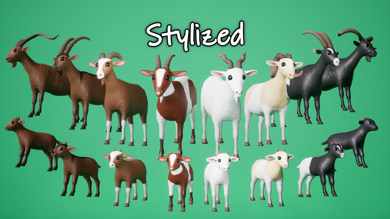 SI - Animated Goat and Kid 제품 등록을 위한 미디어 1개