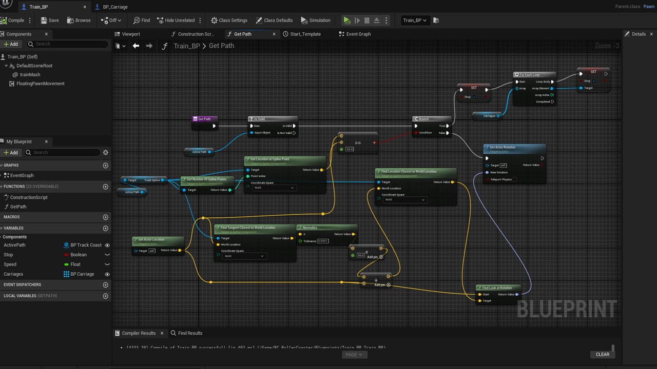 Media 1 for listing Lightweight Roller Coaster – Unreal Engine Ready System