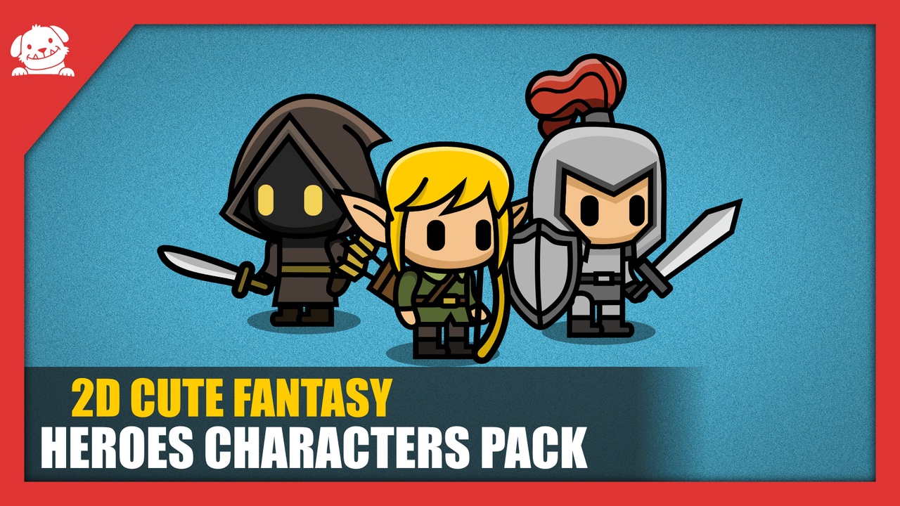 Media 1 for listing 2D Cute Fantasy Heroes (With Source)