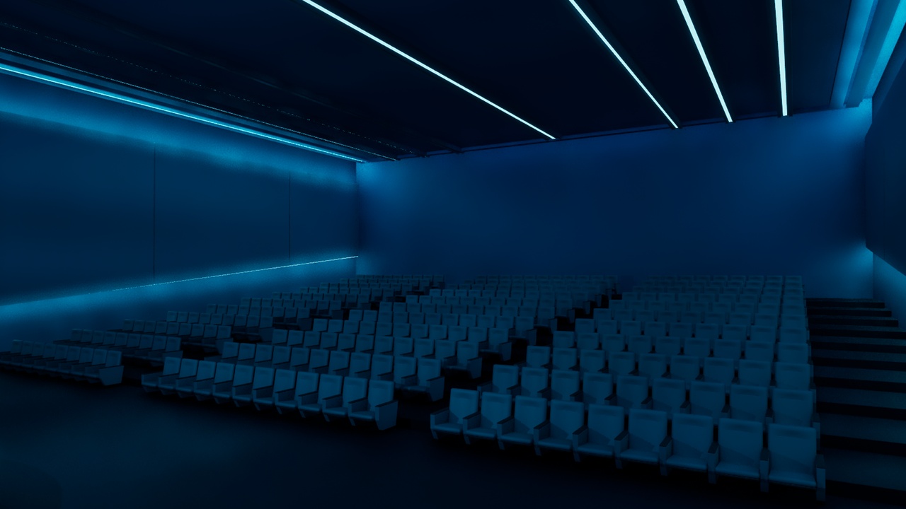 未来科技发布舞台 - 虚拟活动环境 - Futuristic Tech Launch Stage - Virtual Event Environment