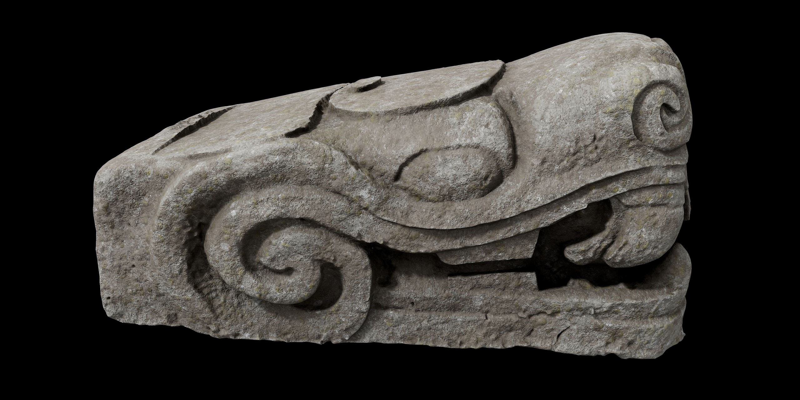 Media 1 for listing PreColumbian Serpent Carving Statue