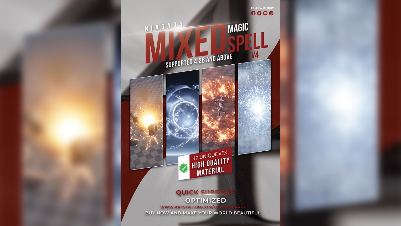 Media 1 for listing Mixed Magic 4 - Spell VFX Pack