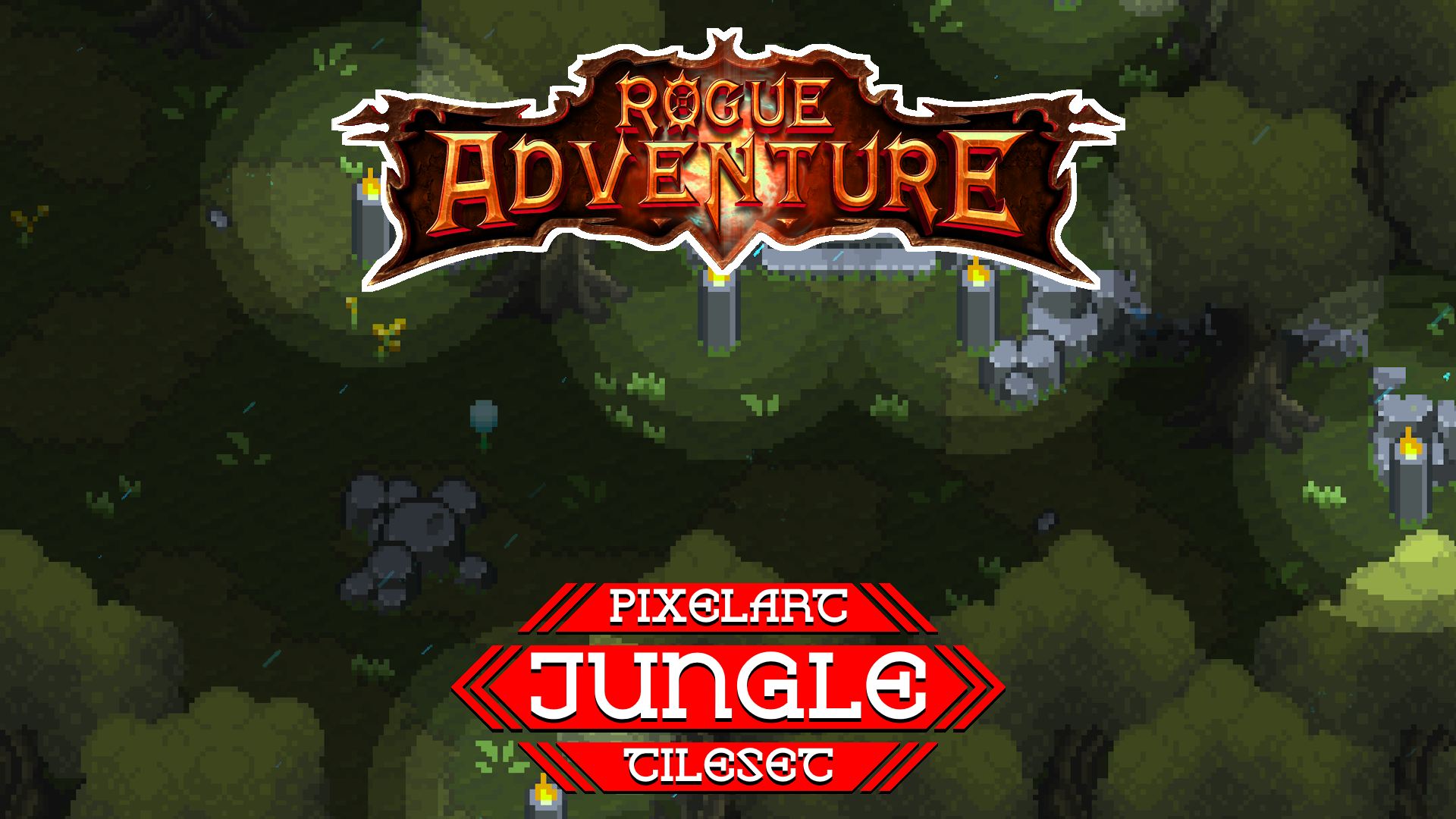 2D TopDown Jungle Tileset 16x16 Pixelart - Rogue Adventure | Fab