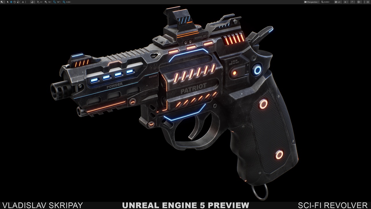 Media 1 for listing Sci-Fi Revolver | Sci-Fi Gun