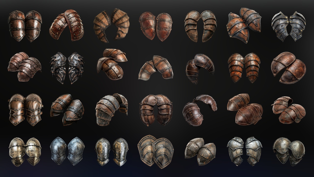 Medieval Shoulder Pads - Icon Pack 제품 등록을 위한 미디어 1개