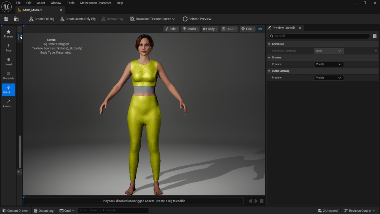 Media 1 for listing OutfitGym for MetaHuman - MHPKG