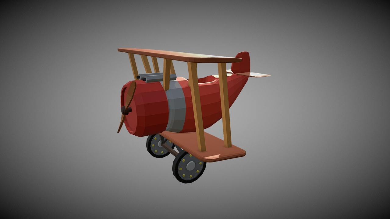 Media 1 for listing Lowpoly Biplane