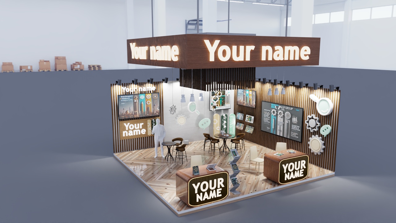 الوسائط 1 للقائمة Modern Industrial-Inspired 3D Exhibition Booth | Trade Show Stand Design