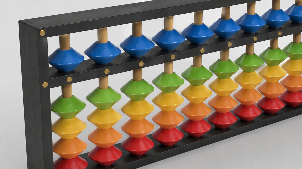 Media 1 for listing Educational Wooden Abacus Soroban 3D Model Colorful Learning Toy