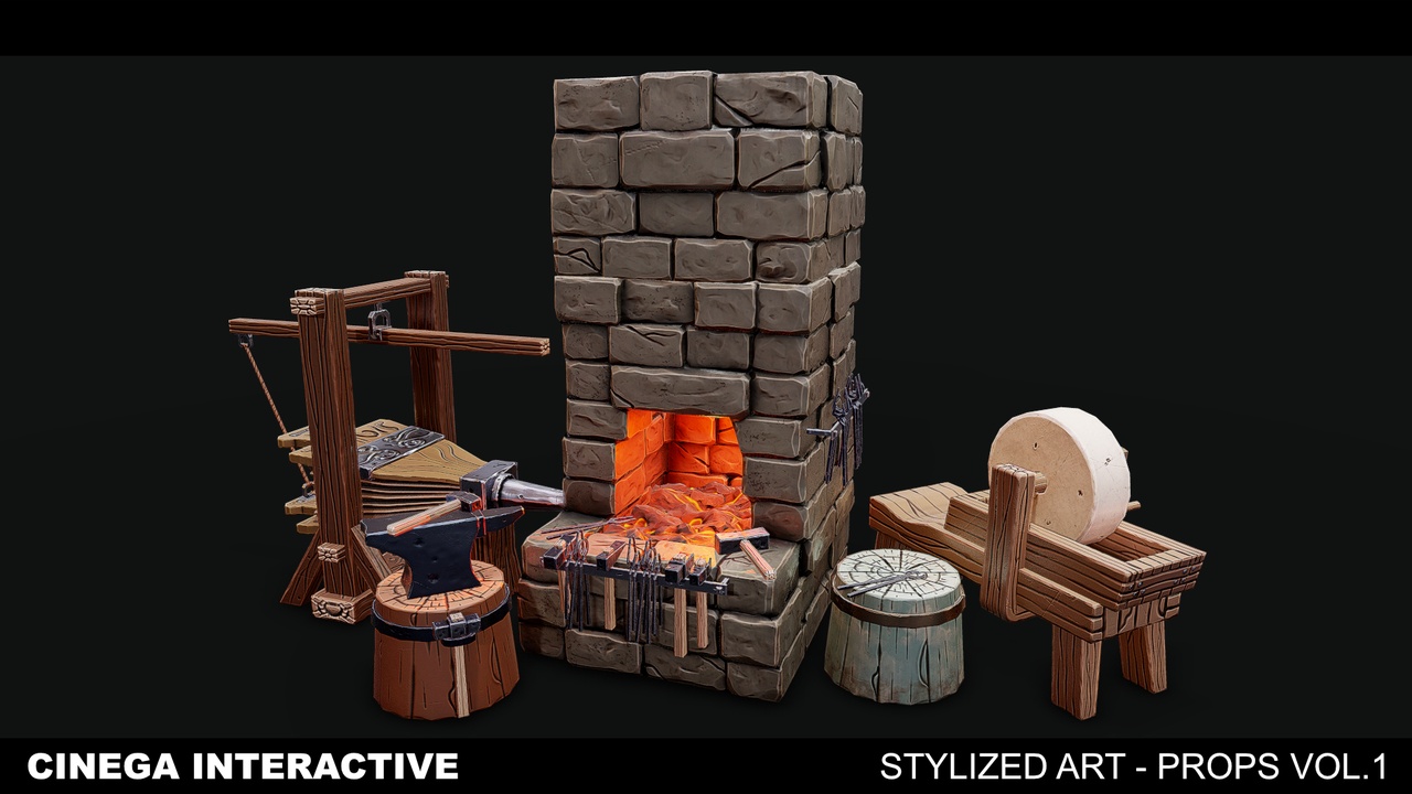 Media 1 for listing Stylized Art -  Props Vol.1