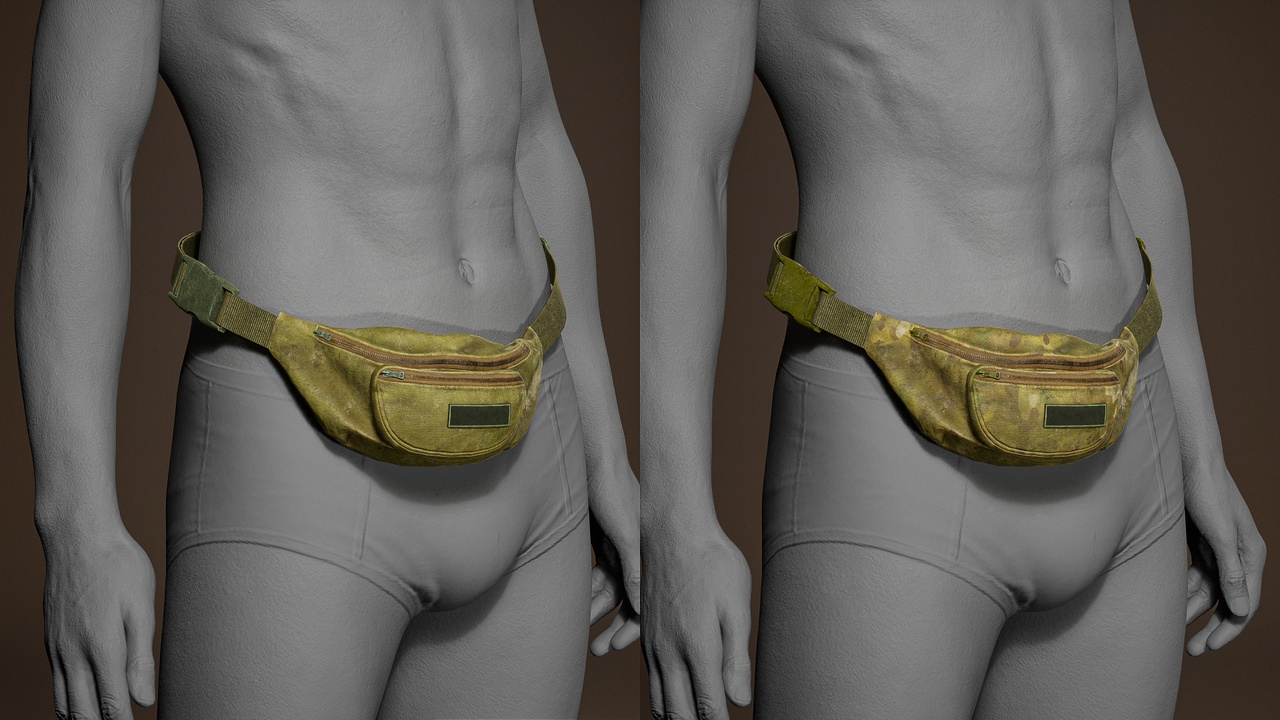 Media 1 for listing Tactical Waist Pouch - Outfit for MH Rigged