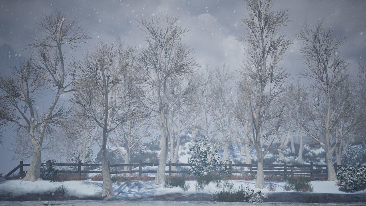 Media 1 for listing Realistic Low Poly Winter Trees 40M