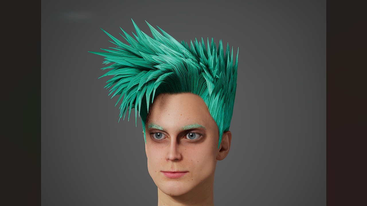Media 1 for listing Stylized Spiky Hair Groom — MetaHuman Ready