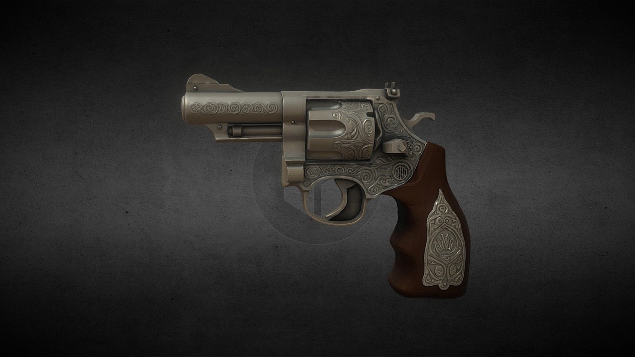 Media 1 for listing Ornate+revolver+3d+model