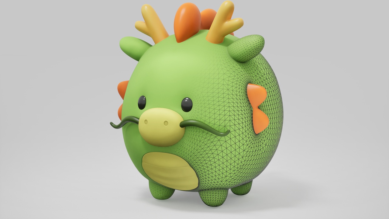 Media 1 for listing Balloon-style 3D Character-Dragon