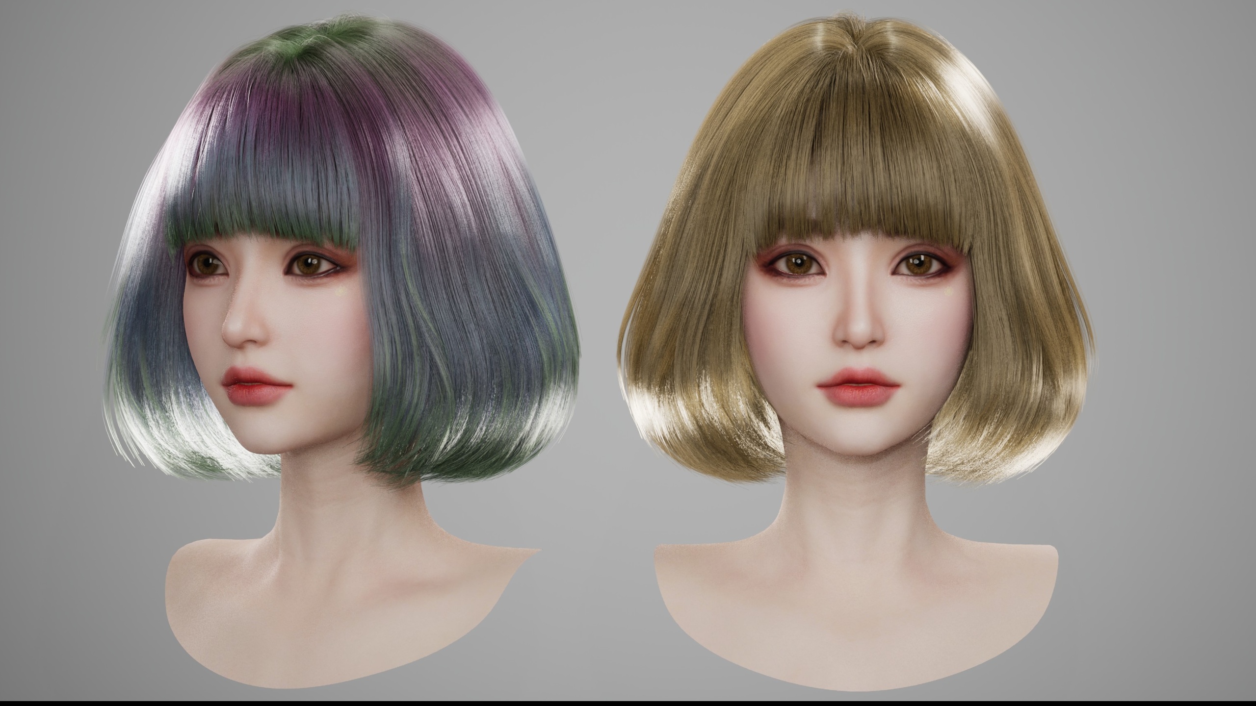 Media 1 for listing Bob Cut With Straight Bangs For MetaHuman