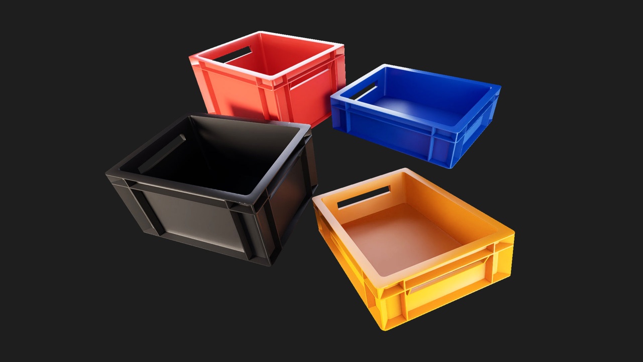 Média 1 pour l'article multi purpose plastic storage crate for transport