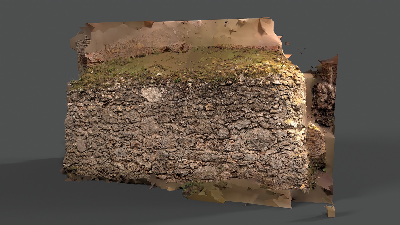 Media 1 for listing Abandoned Village Surface Scan - Stone Wall 04
