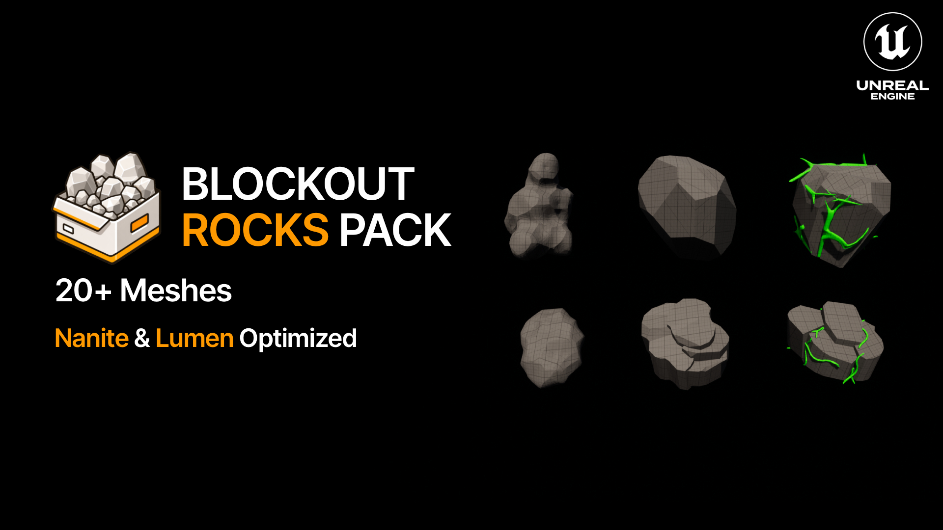 Output Rocks Blockout Rocks Pack | Fab