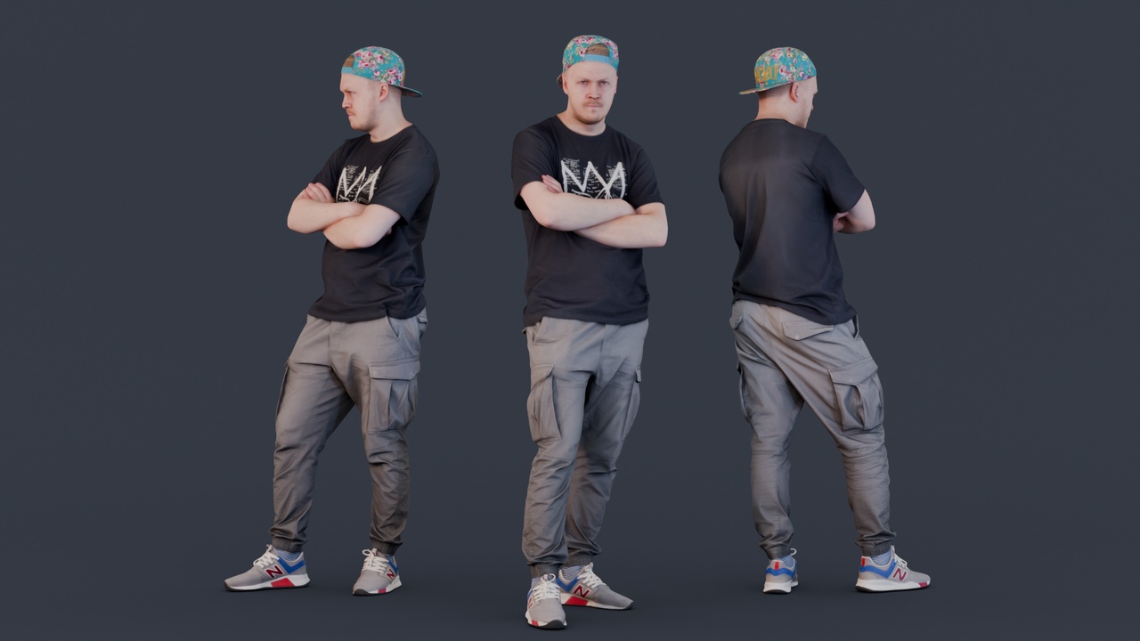 出品Casual Guy in a Colorful Capのメディア1