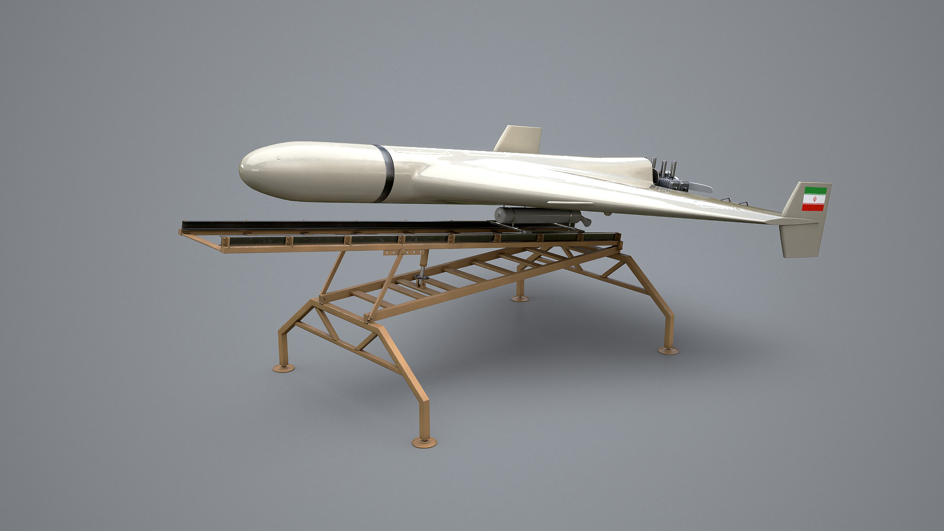 Shahed 136 Iran UAV Drone and Launch Ramp | Fab