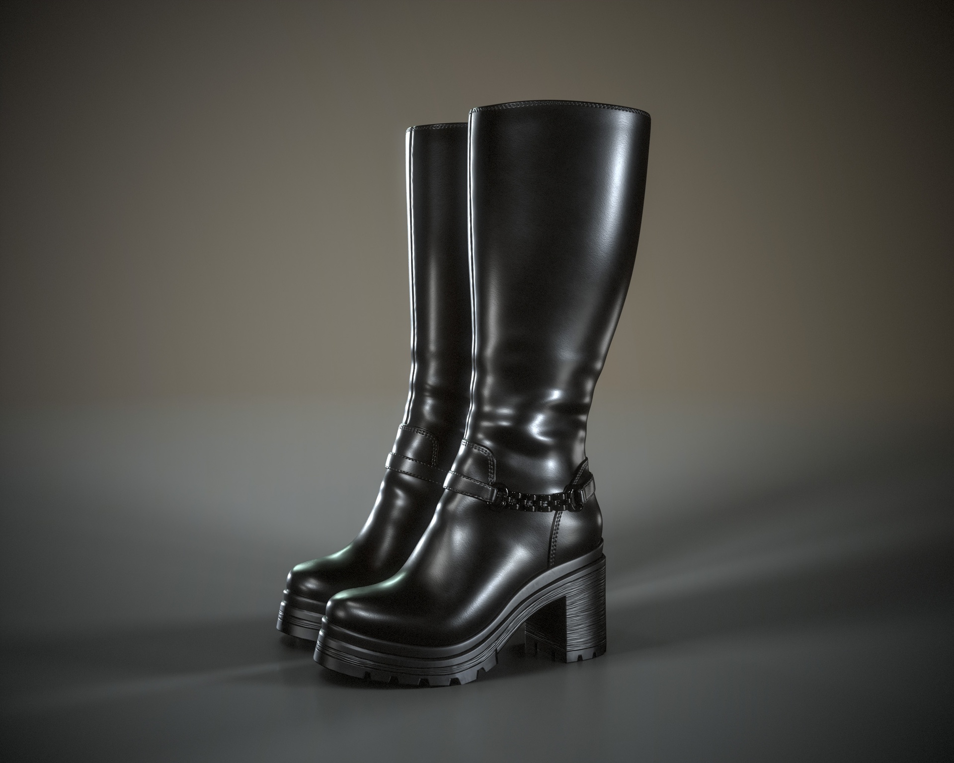 Media 1 for listing Platform Knee High Boots