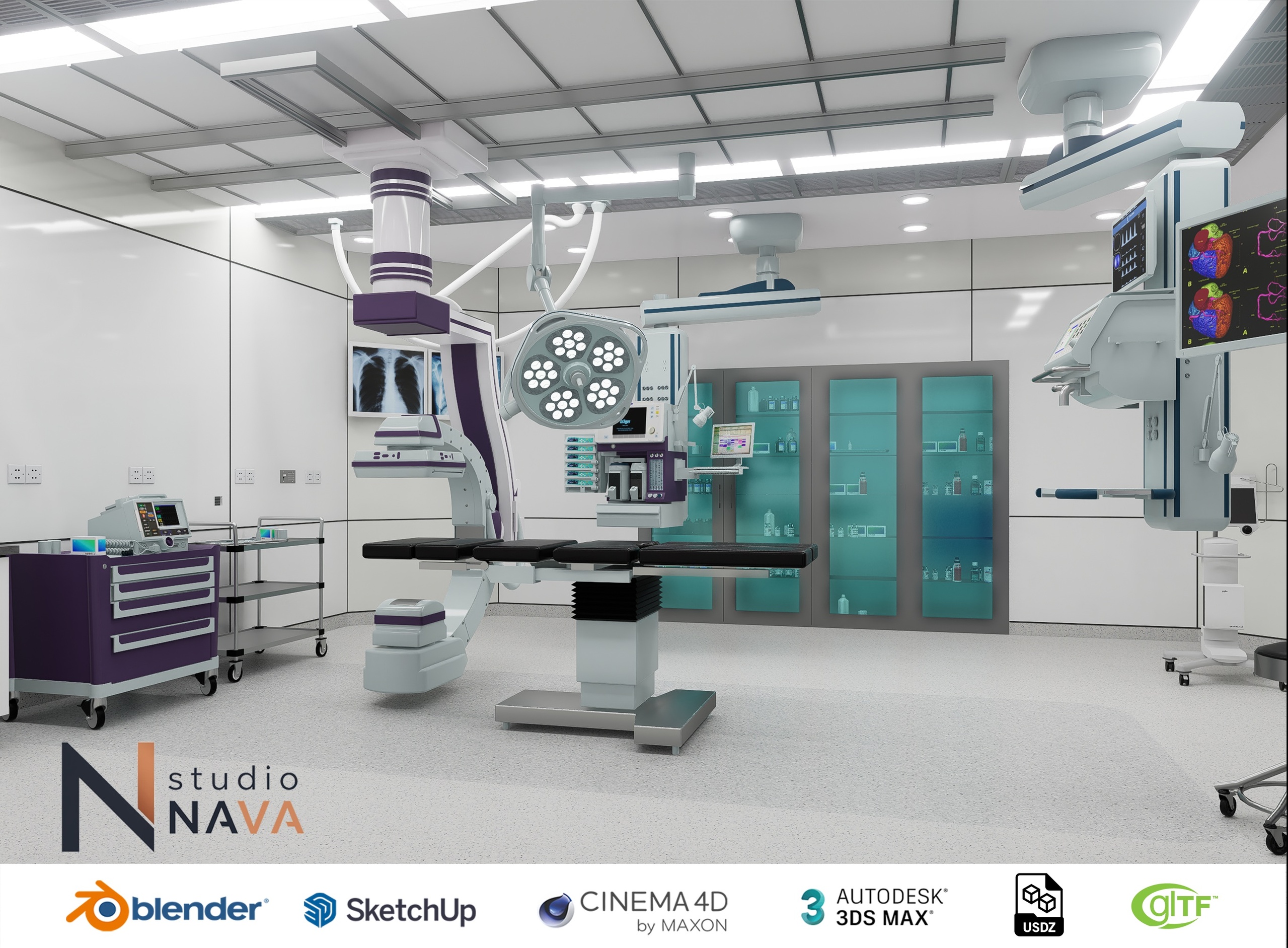 Media 1 for listing Medical Spaces-Hybrid Operating Room 3D model3D model