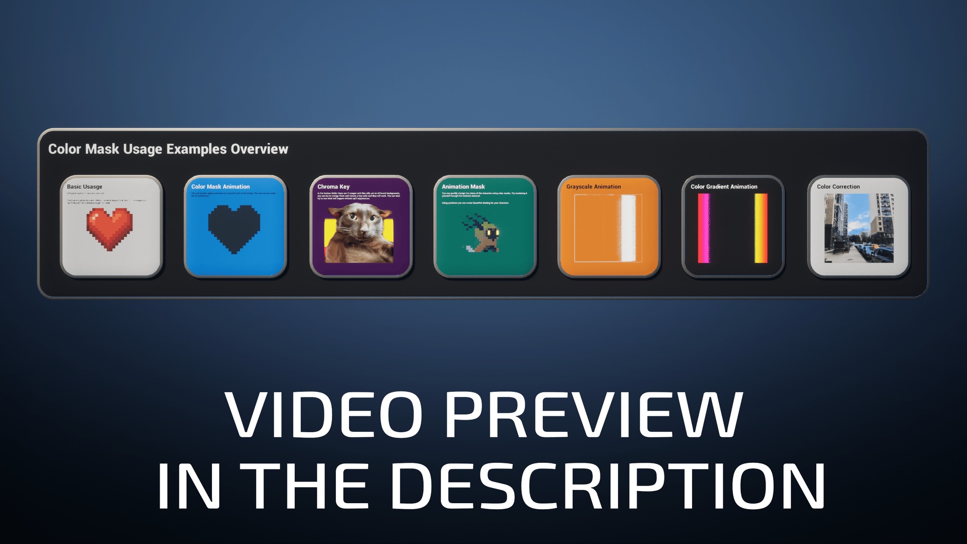 Media 1 for listing Procedural Color Mask Shader