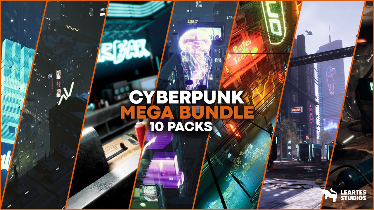 Media 1 for listing Cyberpunk Environments Mega Bundle ( 10 Cyberpunk in 1 Mega Cyberpunk Bundle )