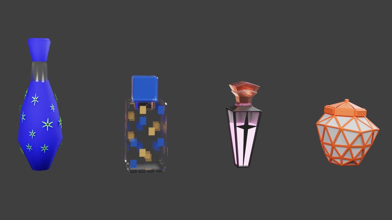 Media 1 for listing Stylized Potion Bottles & Vials Pack
