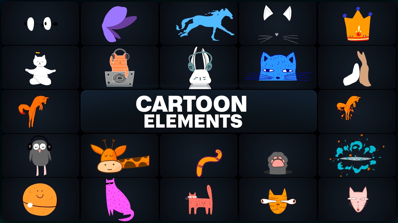 商品 Cartoon Elements 03 的媒体 1