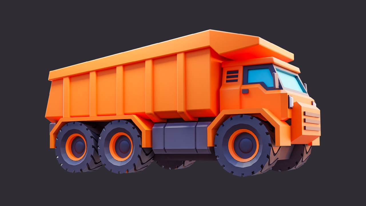 Media 1 for listing Low Poly Heavy Dump Truck