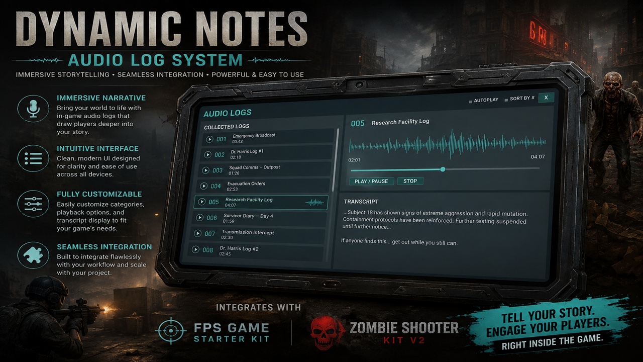 Media 1 for listing Dynamic Notes: Audio Logs