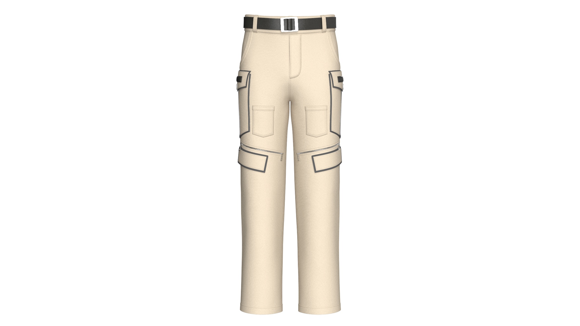Media 1 for listing Men Cargo Pocket Pant With Black Belt | High Poly