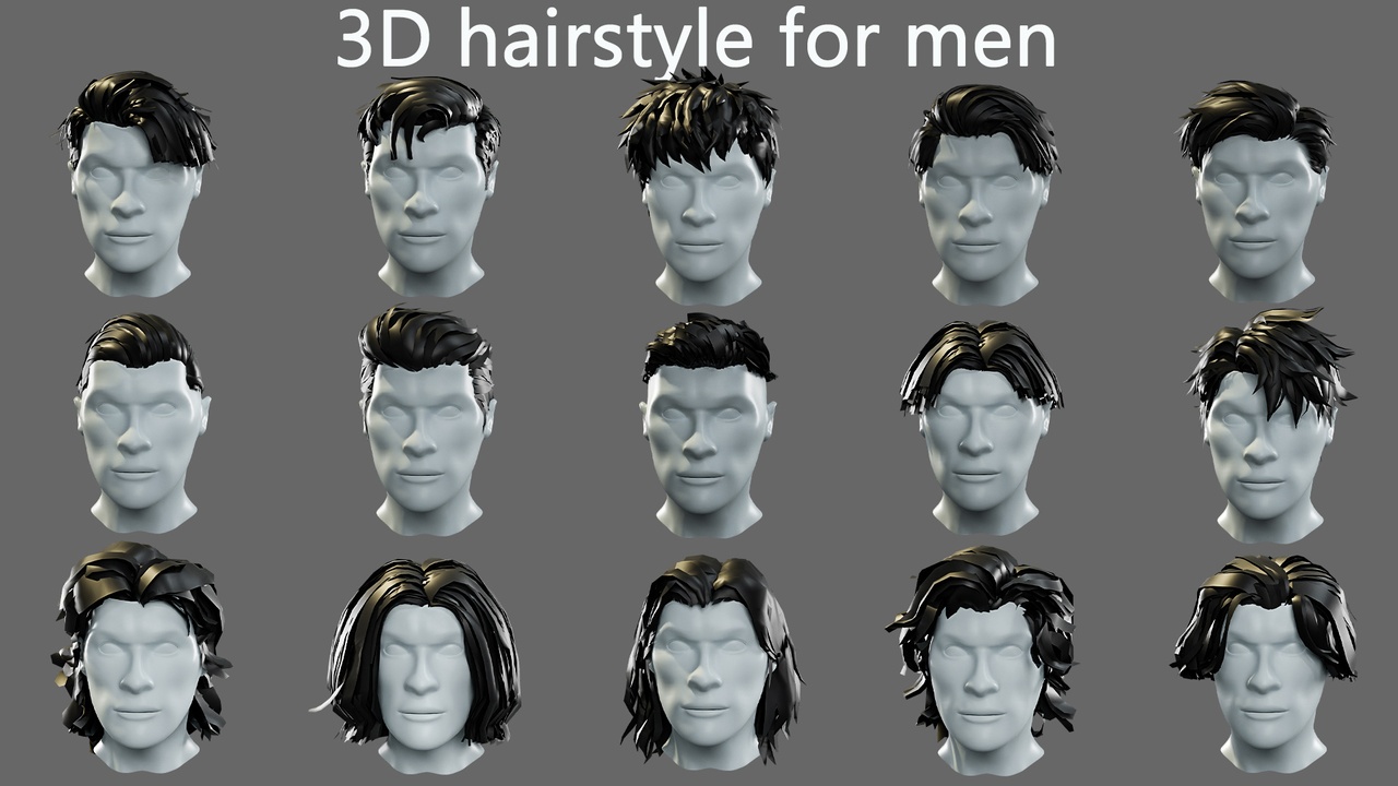 Media 1 for listing 3D hairstyle for men