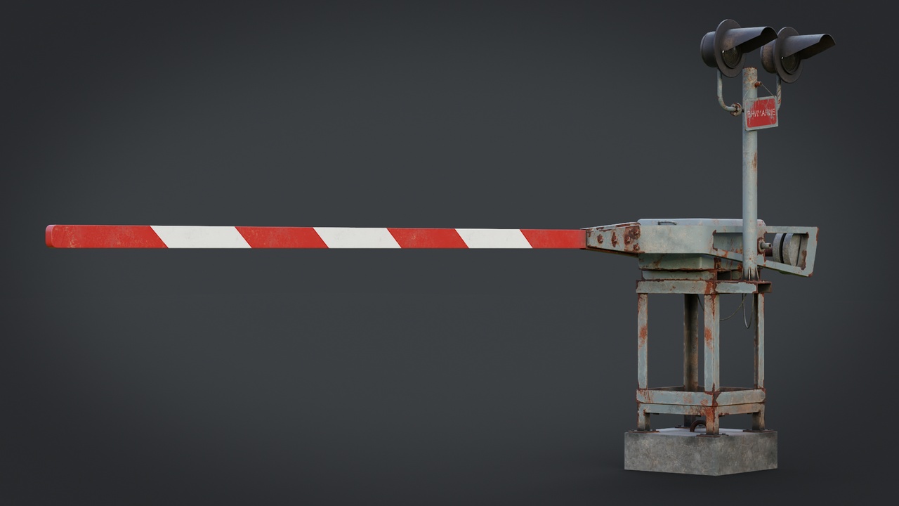 Media 1 for listing Railway Barrier Industrial Rigged Prop