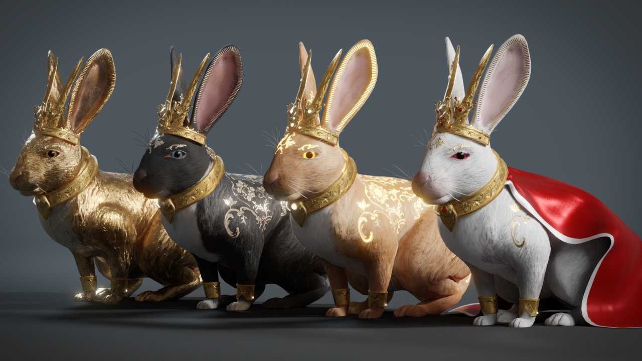 Media 1 for listing Fantasy Golden Rabbit