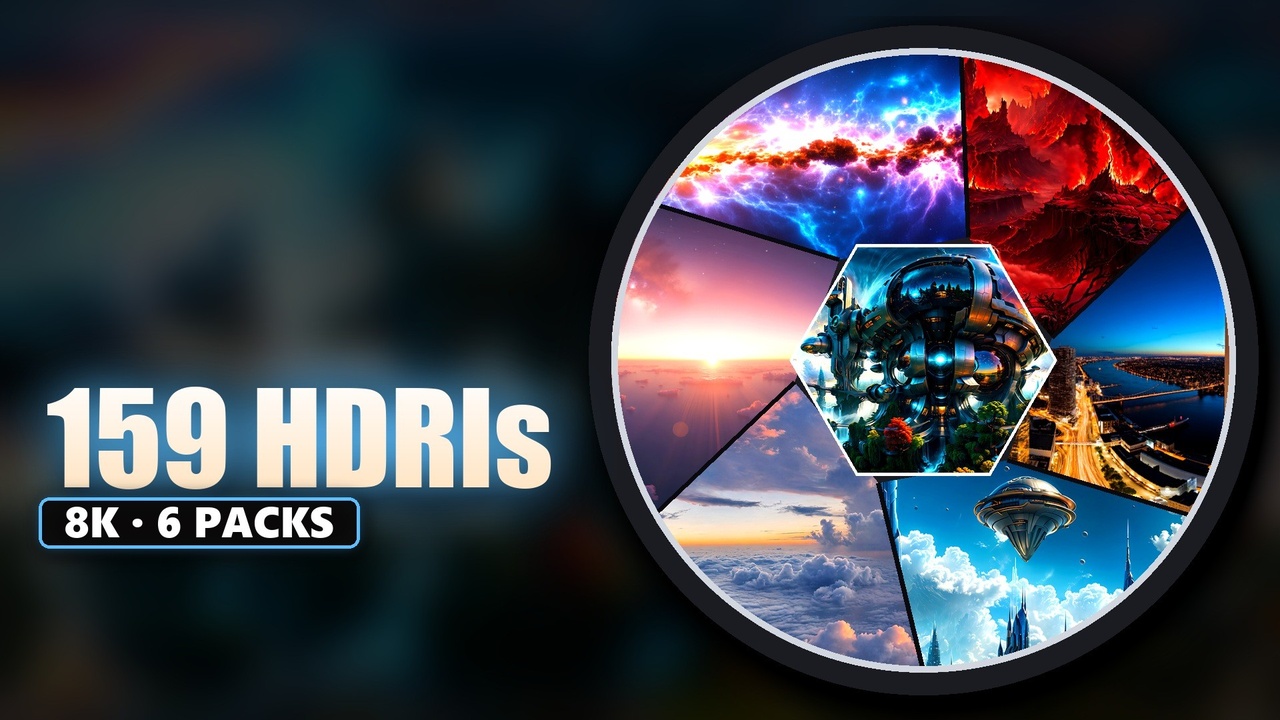 Media 1 for listing Skies, Cities & Horror 8K HDRI Bundle - 159 Skyboxes from Hell to Space
