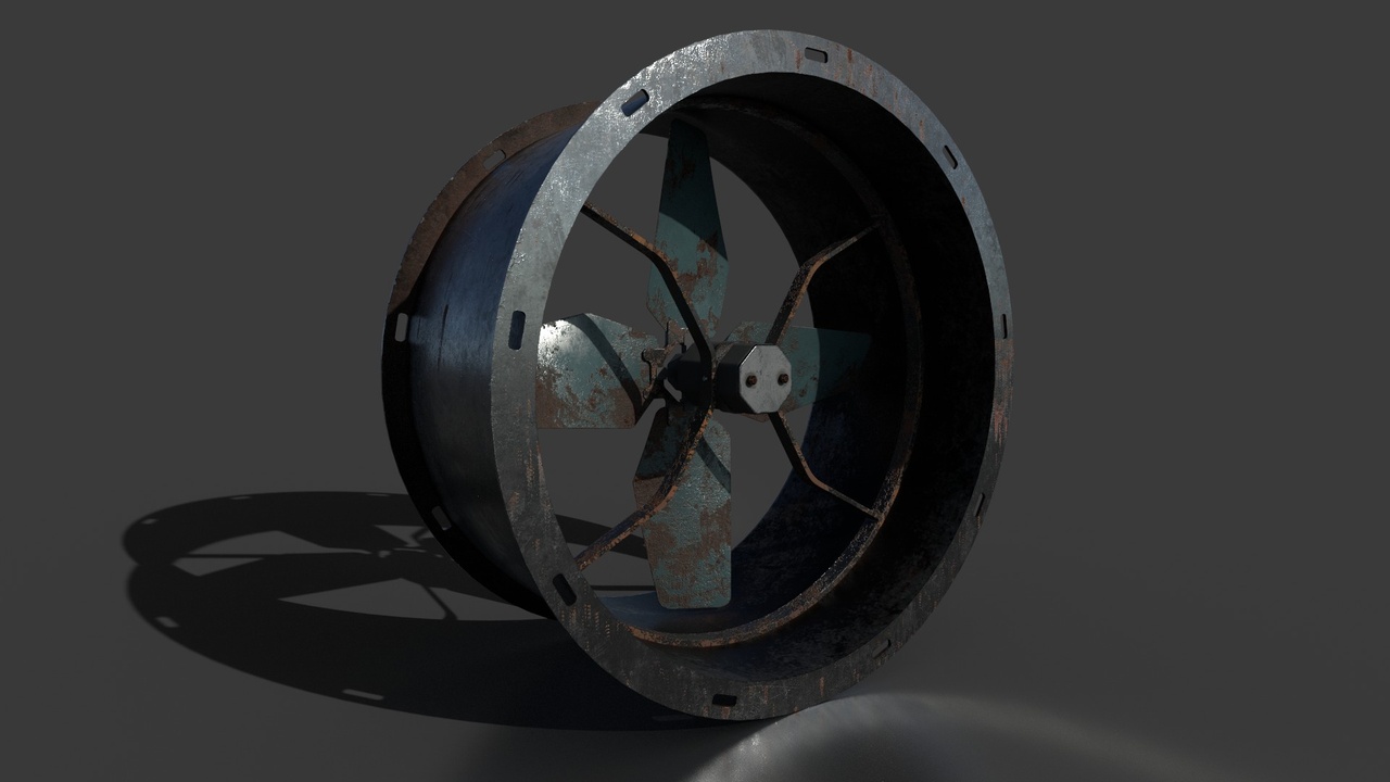 Media 1 for listing Rusty dirty Industrial fan ventilation 2