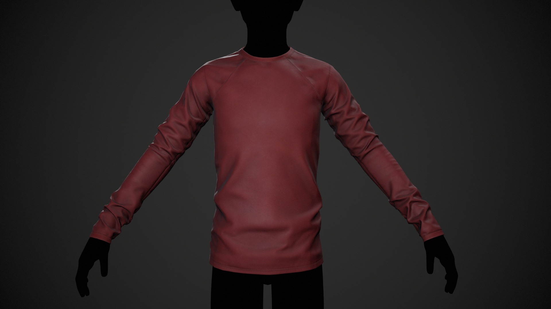 Media 1 for listing Red Long Sleeve T-Shirt