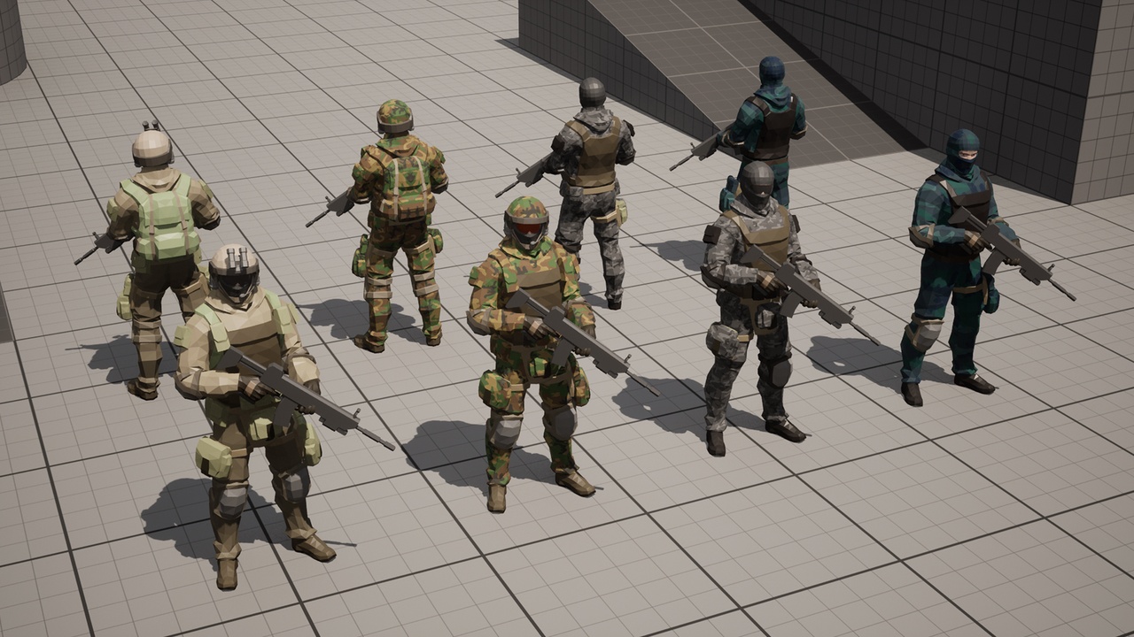 Media 1 for listing US Soldier | Modular Low-Poly Military Character