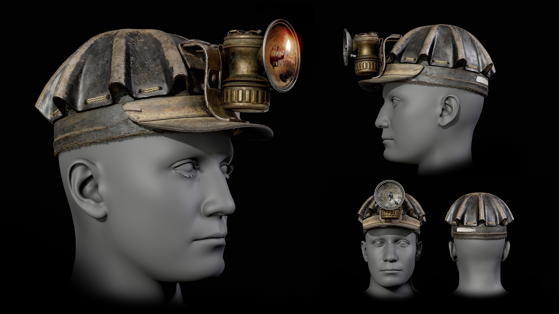 Media 1 for listing old miners helmet