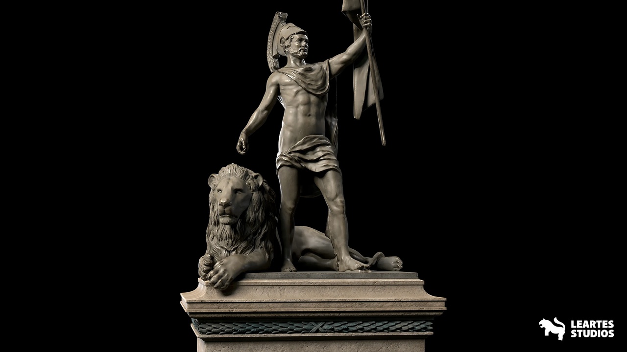 Media 1 for listing Statue ( Warzone Statue Battle Old Statues Sculpture 3D Art Ancient )