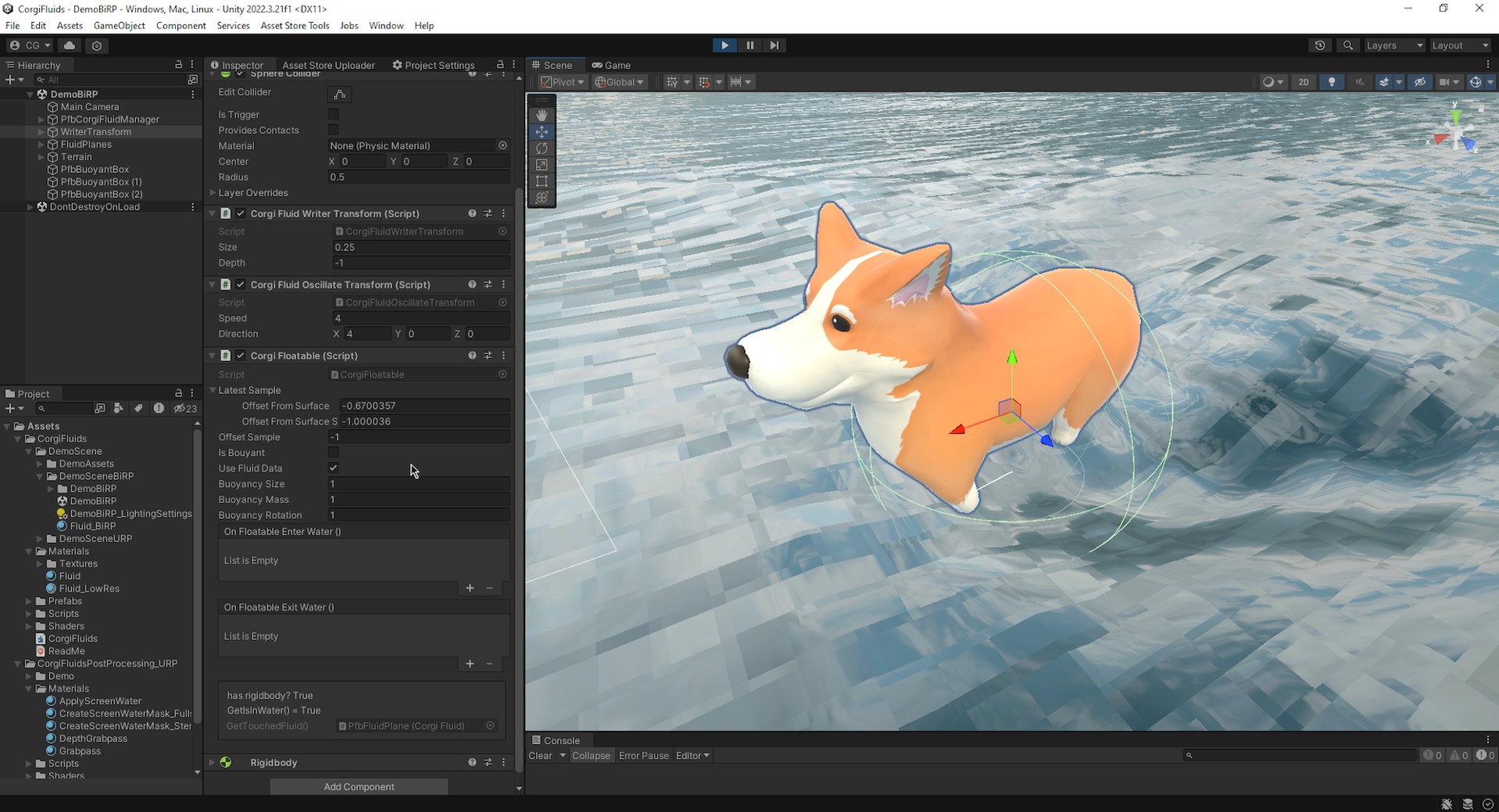 Média 1 pour l'article Corgi Fluids - Fluid/Wave Simulation for Unity