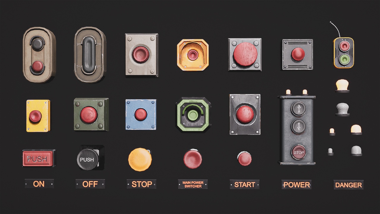 Media 1 for listing Control Buttons - Industrial